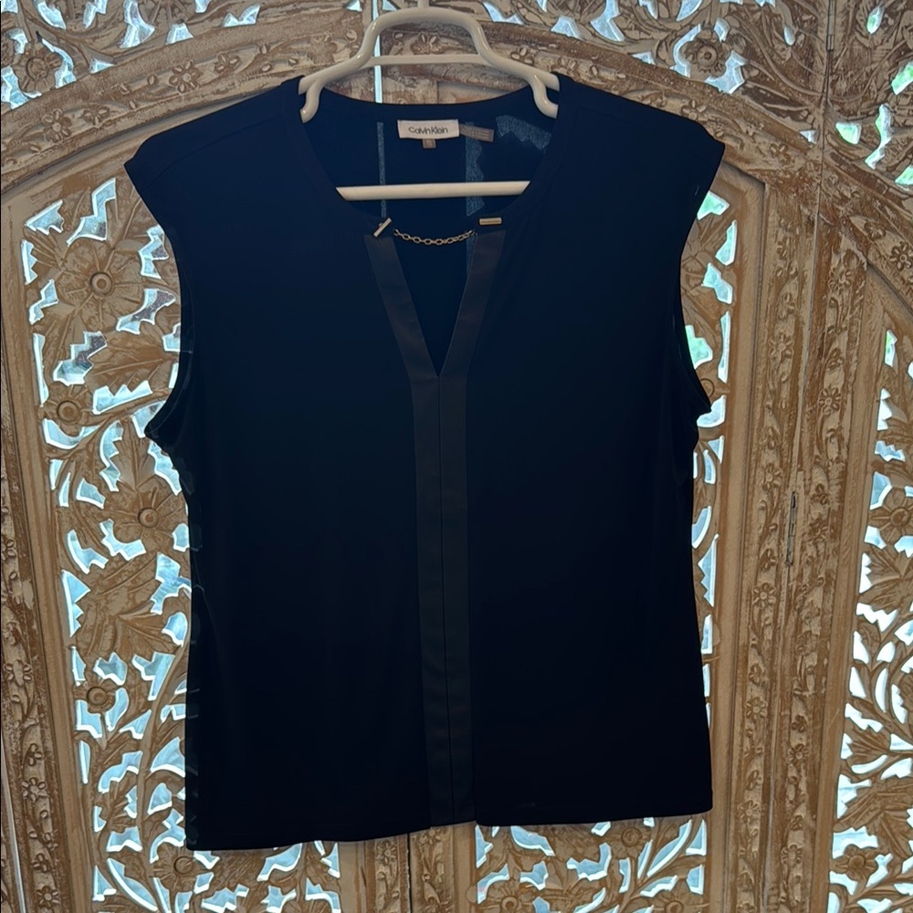 Calvin Klein Black Sleeveless Top